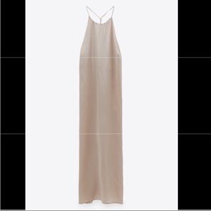 NWT* Super cute Zara halter neckline dress with the side slit.